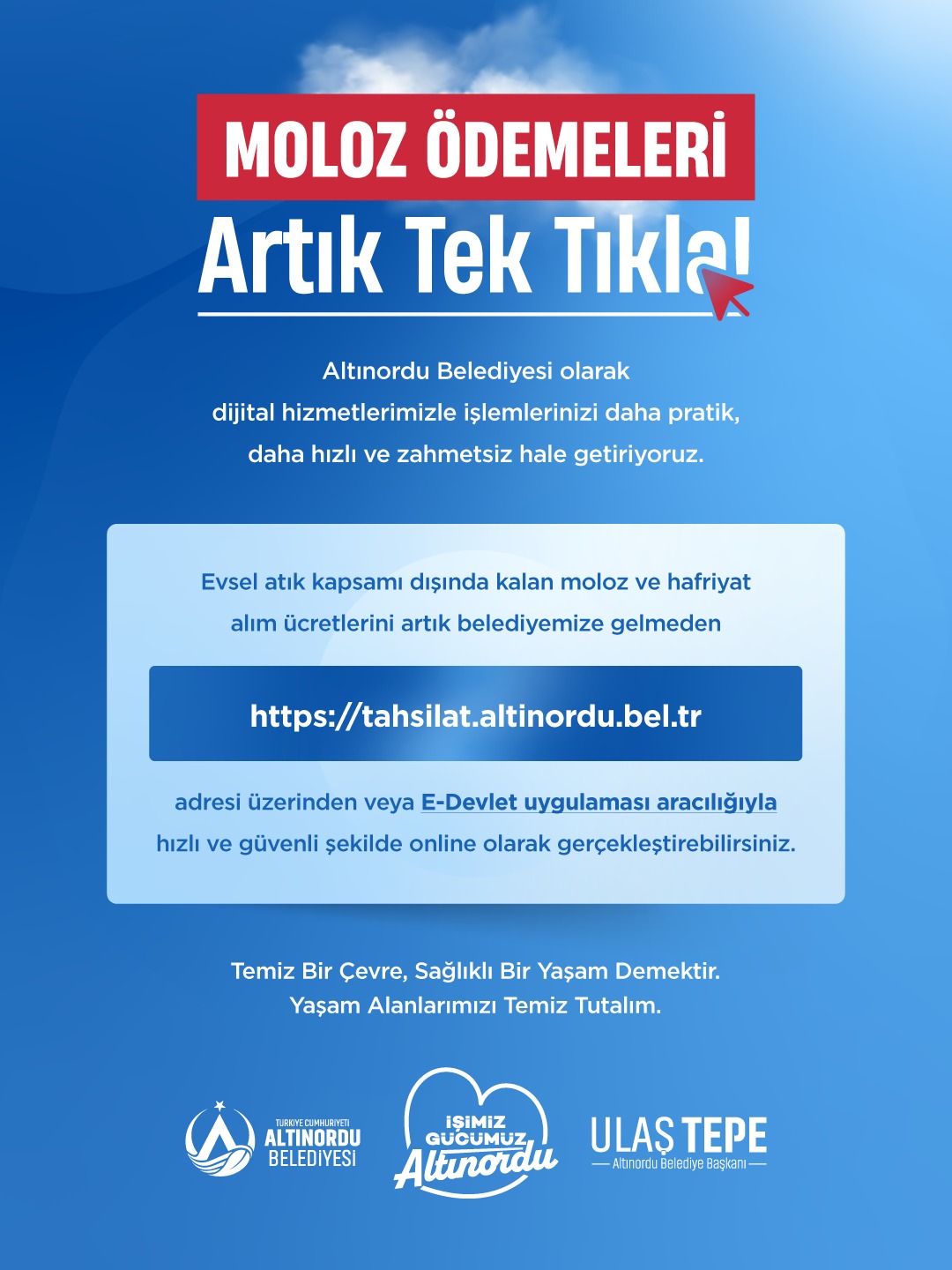 MOLOZ ÖDEMELERİ ARTIK TEK TIKLA