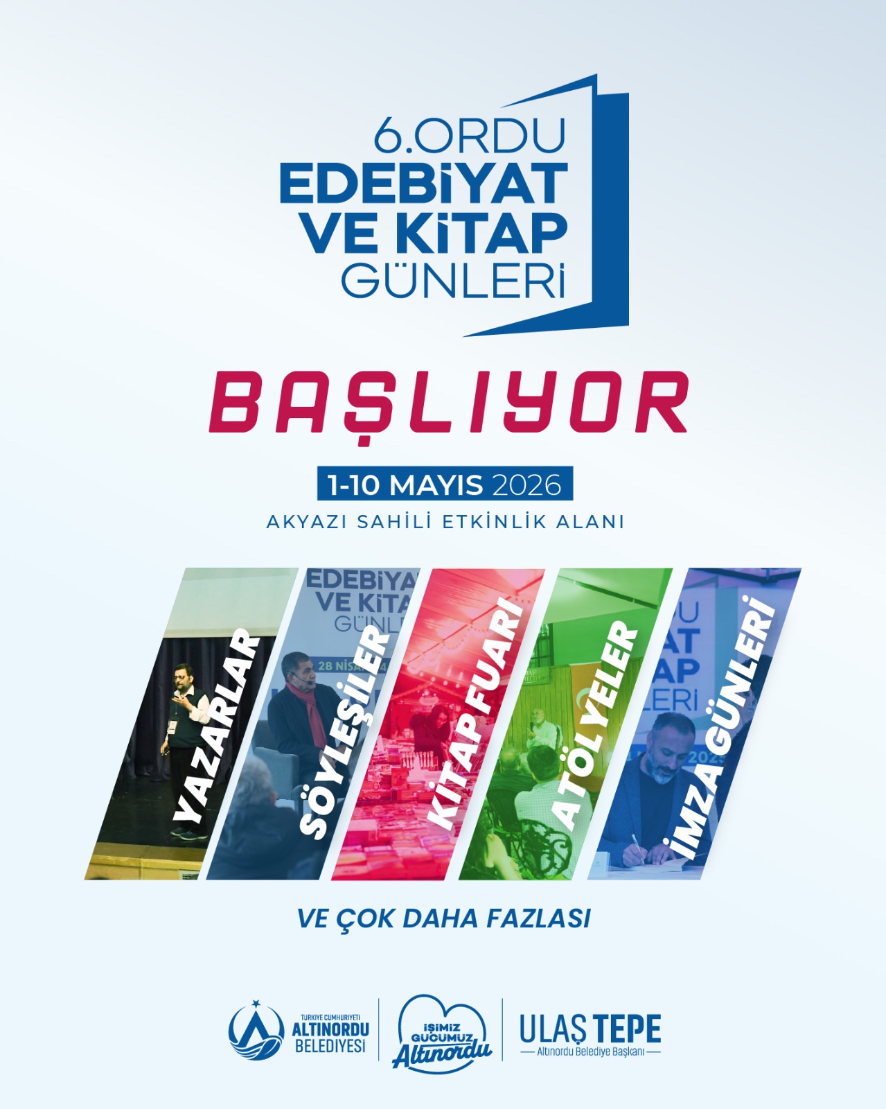 6. ORDU EDEBİYAT VE KİTAP GÜNLERİ BAŞLIYOR