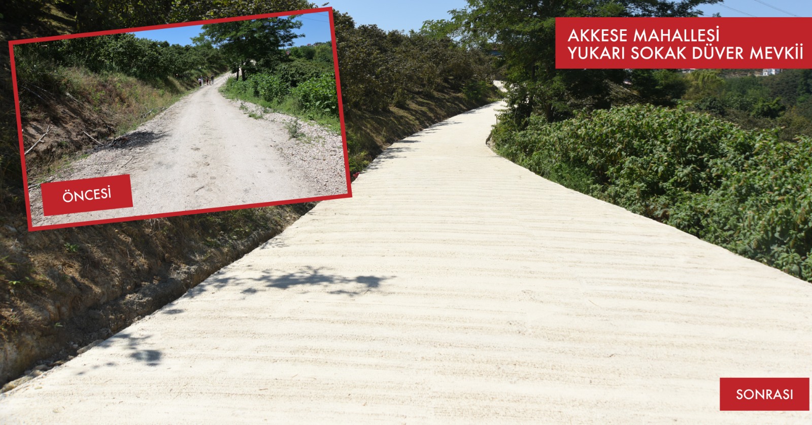 AKKESE MAHALLESİ’NİN BETON YOL HASRETİ SONA ERDİ