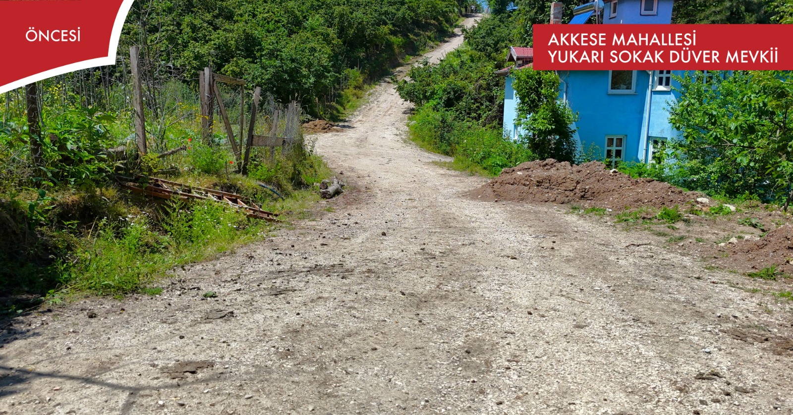 AKKESE MAHALLESİ’NİN BETON YOL HASRETİ SONA ERDİ