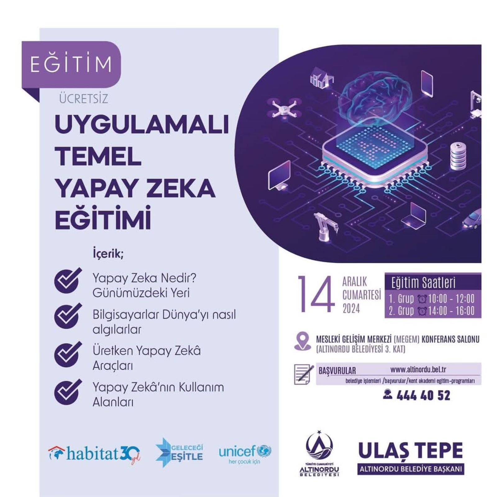 UYGULAMALI TEMEL YAPAY ZEKA EĞİTİMİ 🤖📝